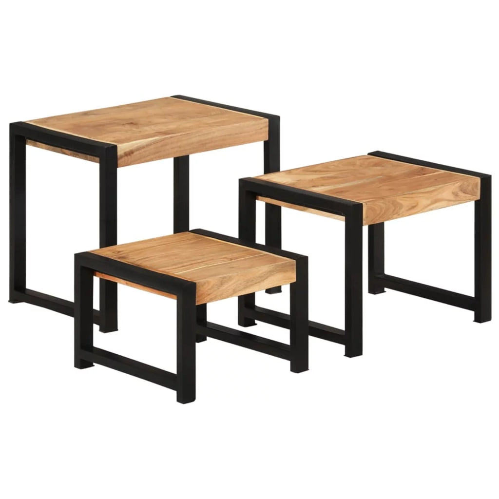 3 Piece Solid Wood Nesting Table Set M33574