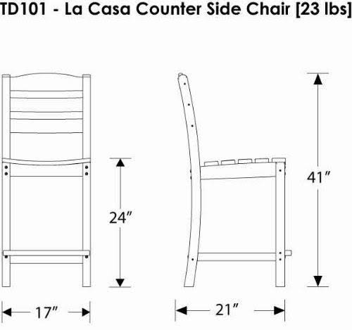 Slate Grey Counter Side Chair N975