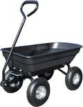 Heavy Duty Garden Dump Cart with Steel Frame and Pneumatic Wheels H96977