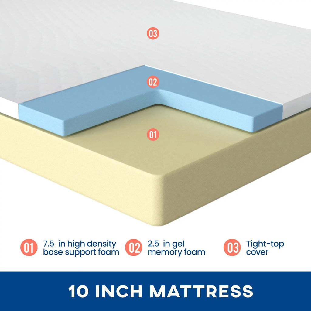 Memory Foam Mattress 10 in Twin S342582