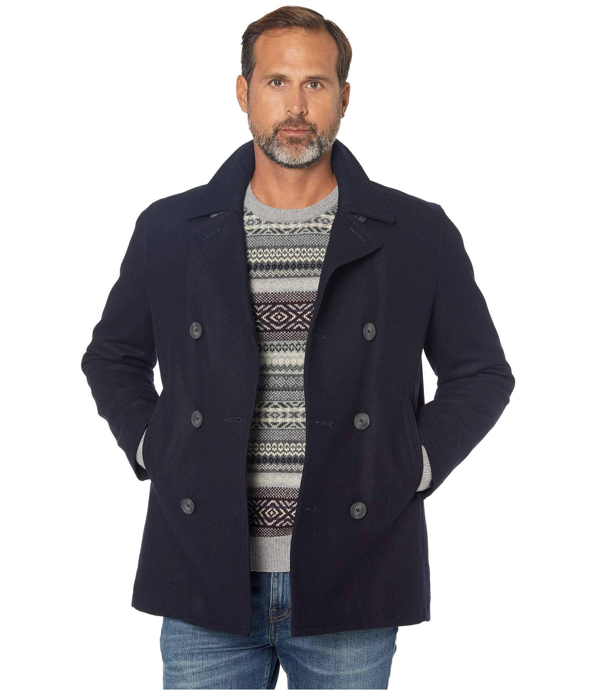 Men's Classic Double Breasted Peacoat G503389