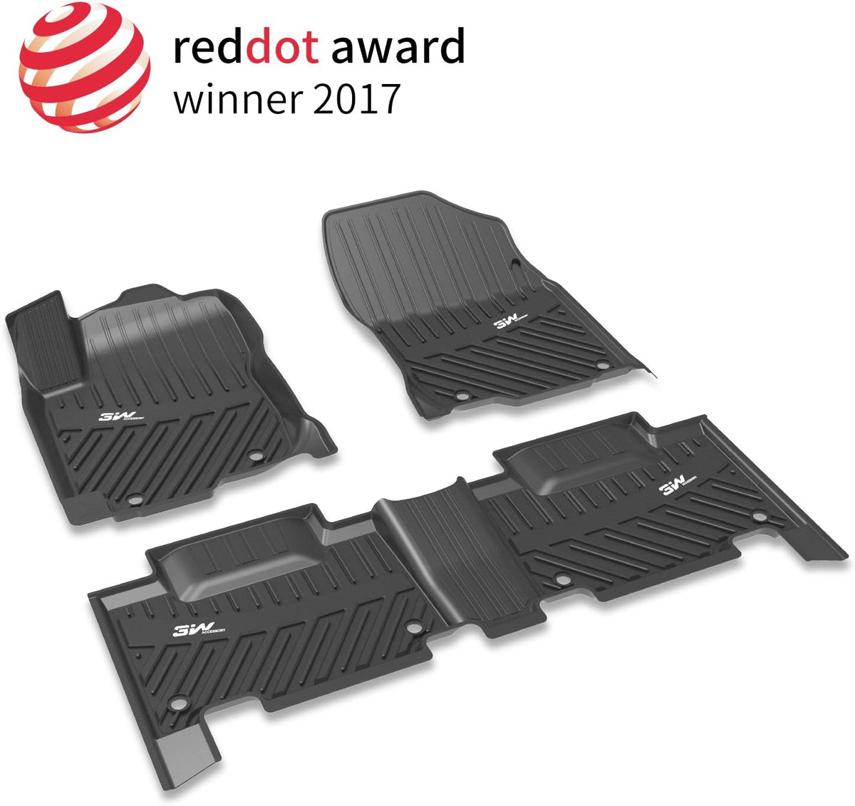 TPE All Weather Floor Liner Full Set Car Mats Black T46029