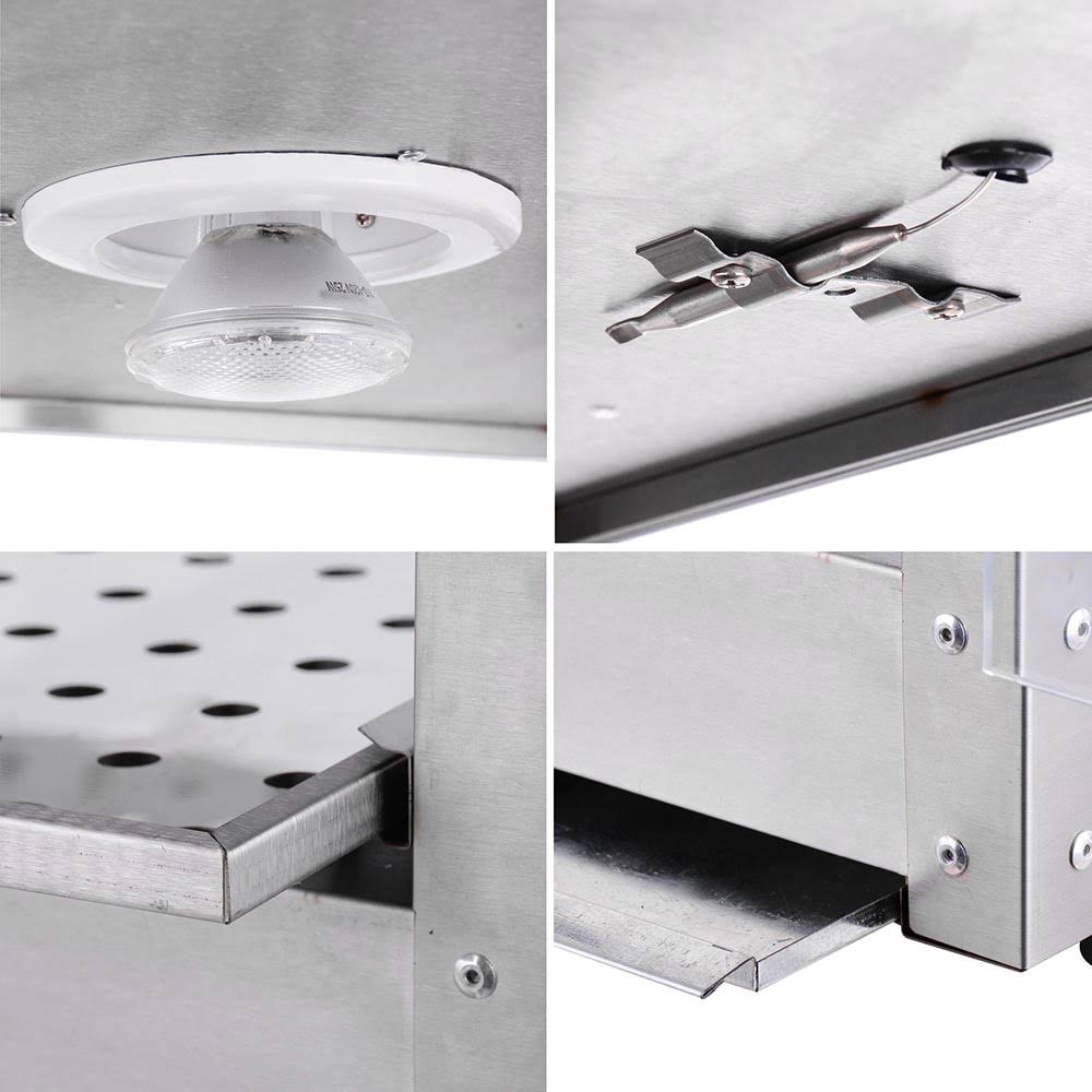 3-Tier Commercial Countertop Food Pizza Warmer 750W Pastry Display Case Q407
