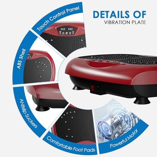 Vibration Plate Exercise Machine with Resistance Bands I319
