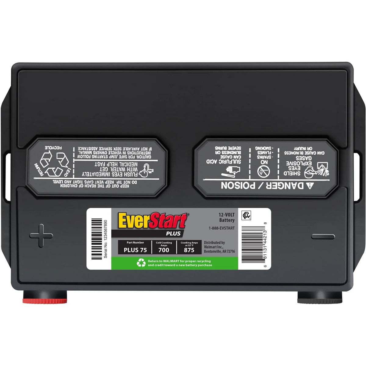 Lead Acid Automotive Battery Group Size 75 12 Volt 700 CCA H9637