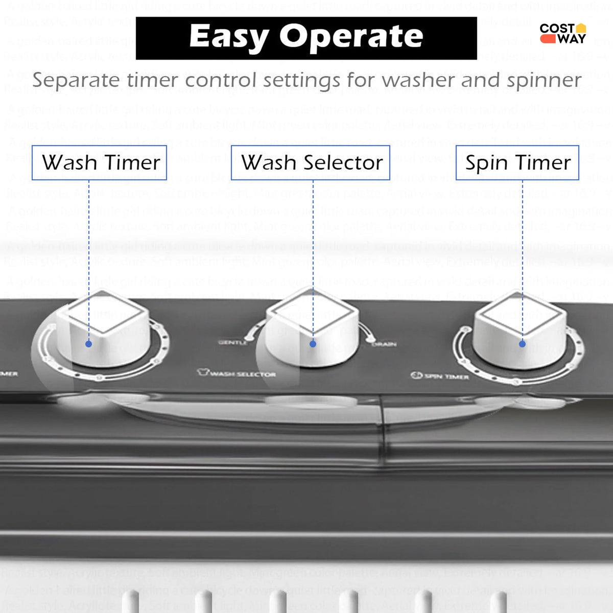Portable Mini Compact Twin Tub Washing Machine T845