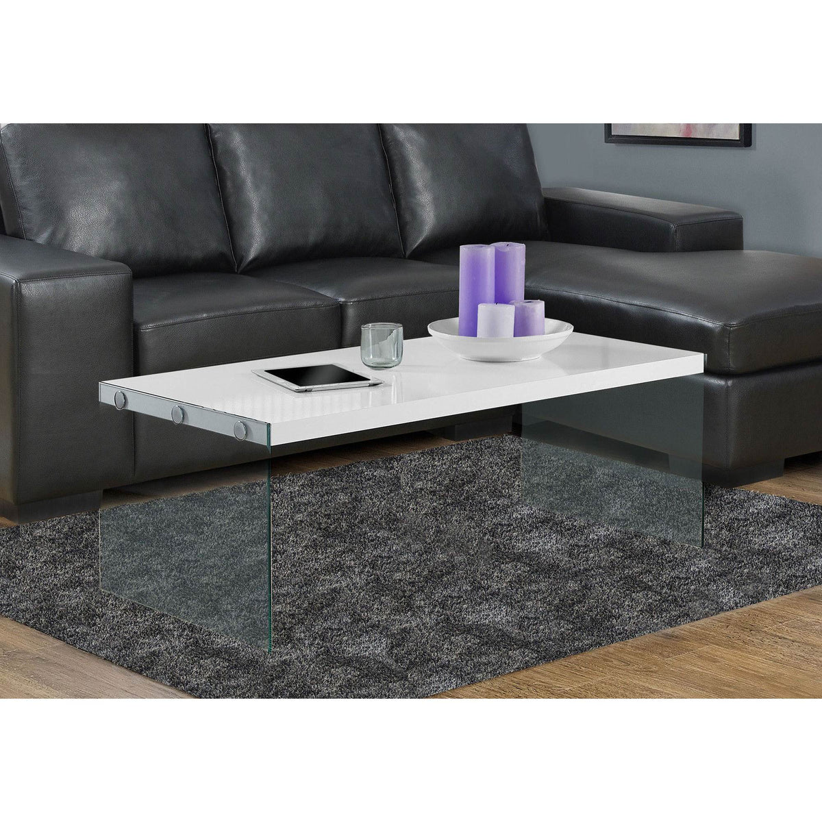 Contemporary Tempered Glass Coffee Table Q74792