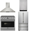 36 Electric Range, Range Hood, Refrigerator and Dishwasher B814