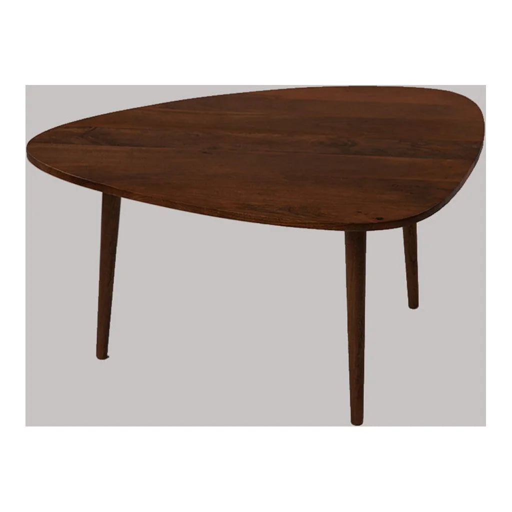 Handmade Light Walnut Drop Shaped Wood Coffee Table V30946