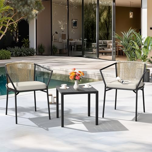 4 Pieces Outdoor Wicker Sectional Sofa Set with Cushions and Side Table L20479