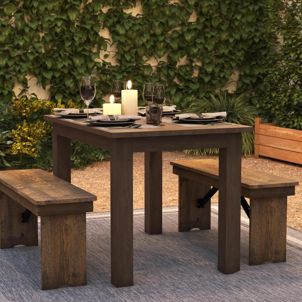 30" Rectangular Solid Pine Dining Table F42537