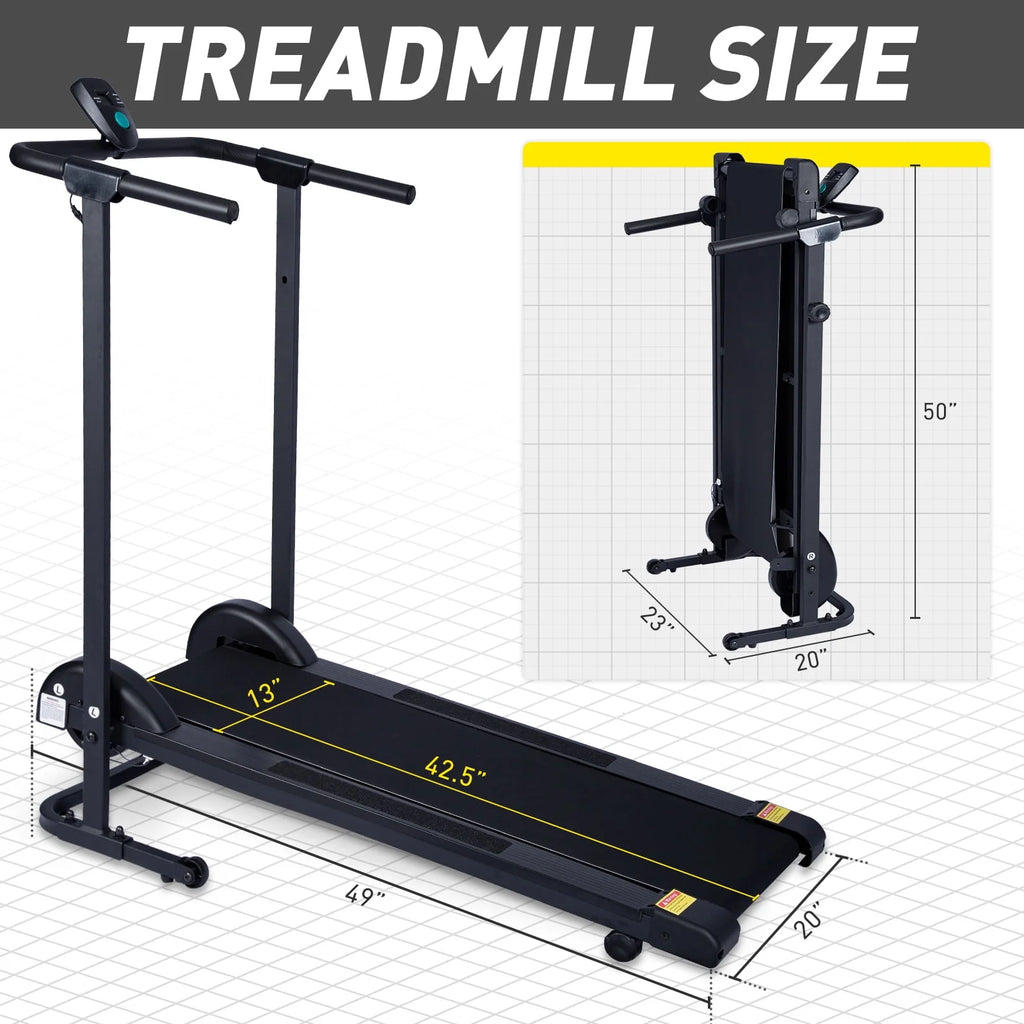 Manual Treadmill with 10° Incline Foldable E2431
