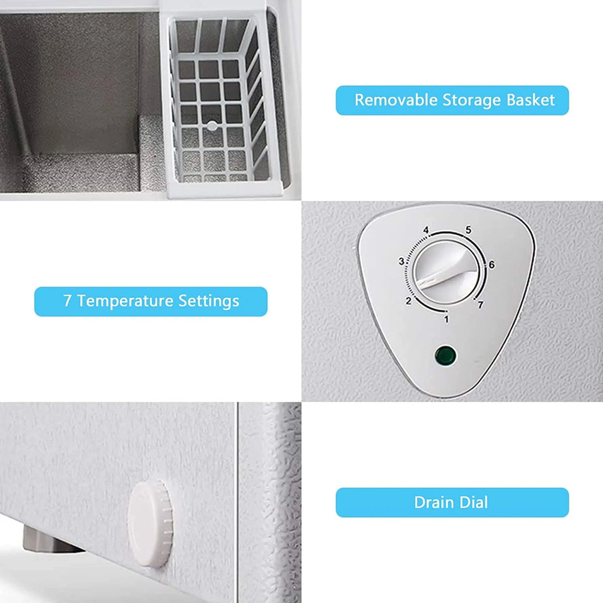 5.0 Cubic Chest Freezer with Removable Storage Basket V42757