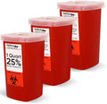 Sharps Container 1 Quart 3-Pack Flip-up Lid X50320