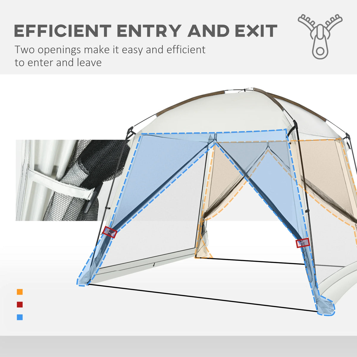 10' x 10' Screen Tent with UV50+ Protection K866038