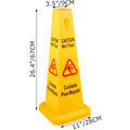 10 Pack 26-Inch Yellow 4 Sided Wet Floor Sign I282