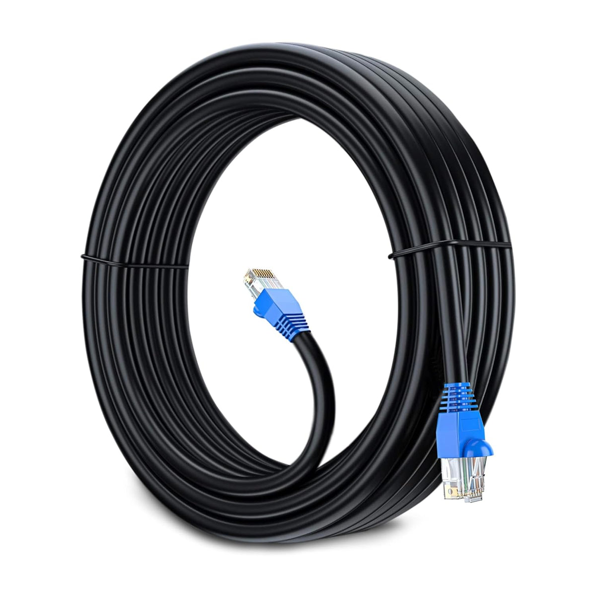 Black 250 ft Cat5e Outdoor Ethernet Cable J3863