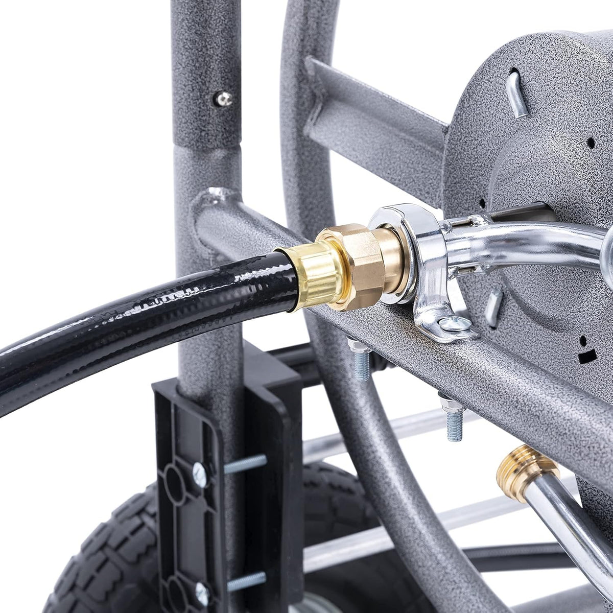 Heavy Duty Hose Reel Cart with 4 Wheels, 250-Feet Capacity P132291