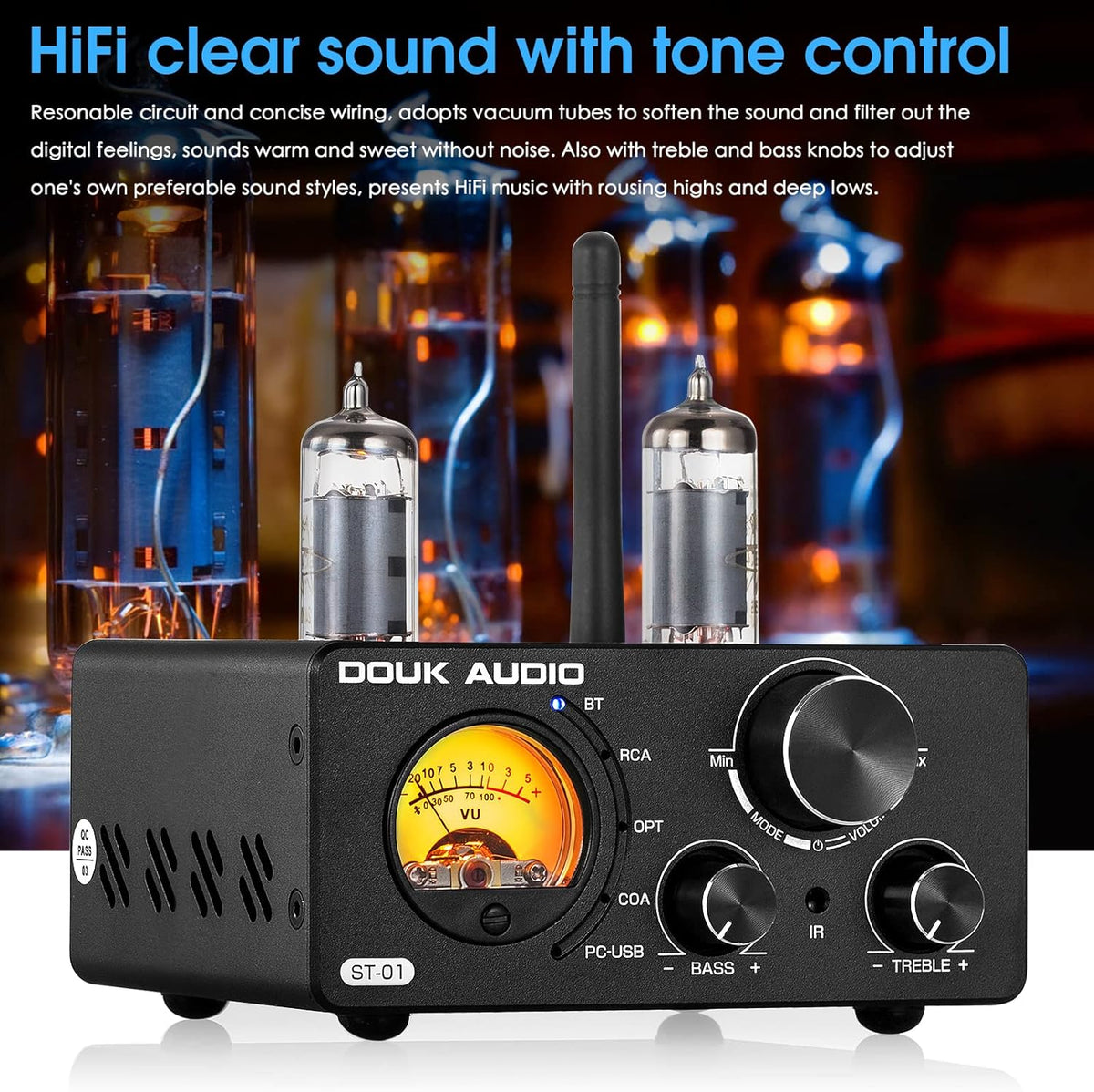 200W HiFi Bluetooth Vacuum Tube Amplifier E46924