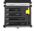 4 Pc 1/2'' Round Shank Indexable Boring Bar Set with Carbide Inserts O896
