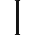 Round Non-Tapered Fluted Textured Black Aluminum Column Y259