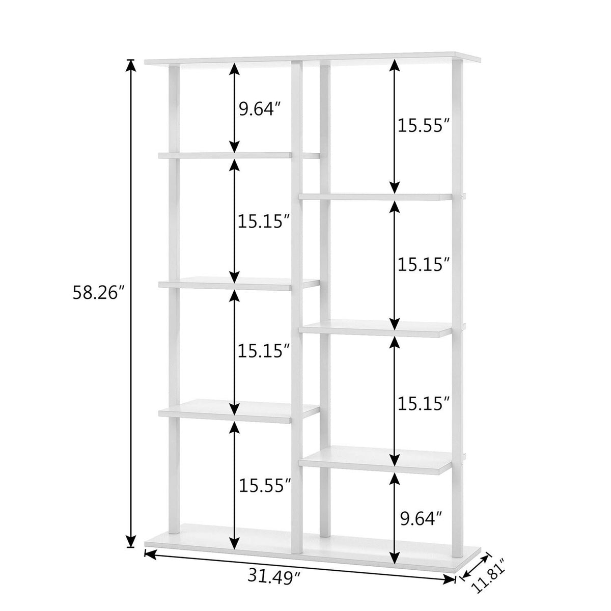 5-Tier Brown Bookcase J879007