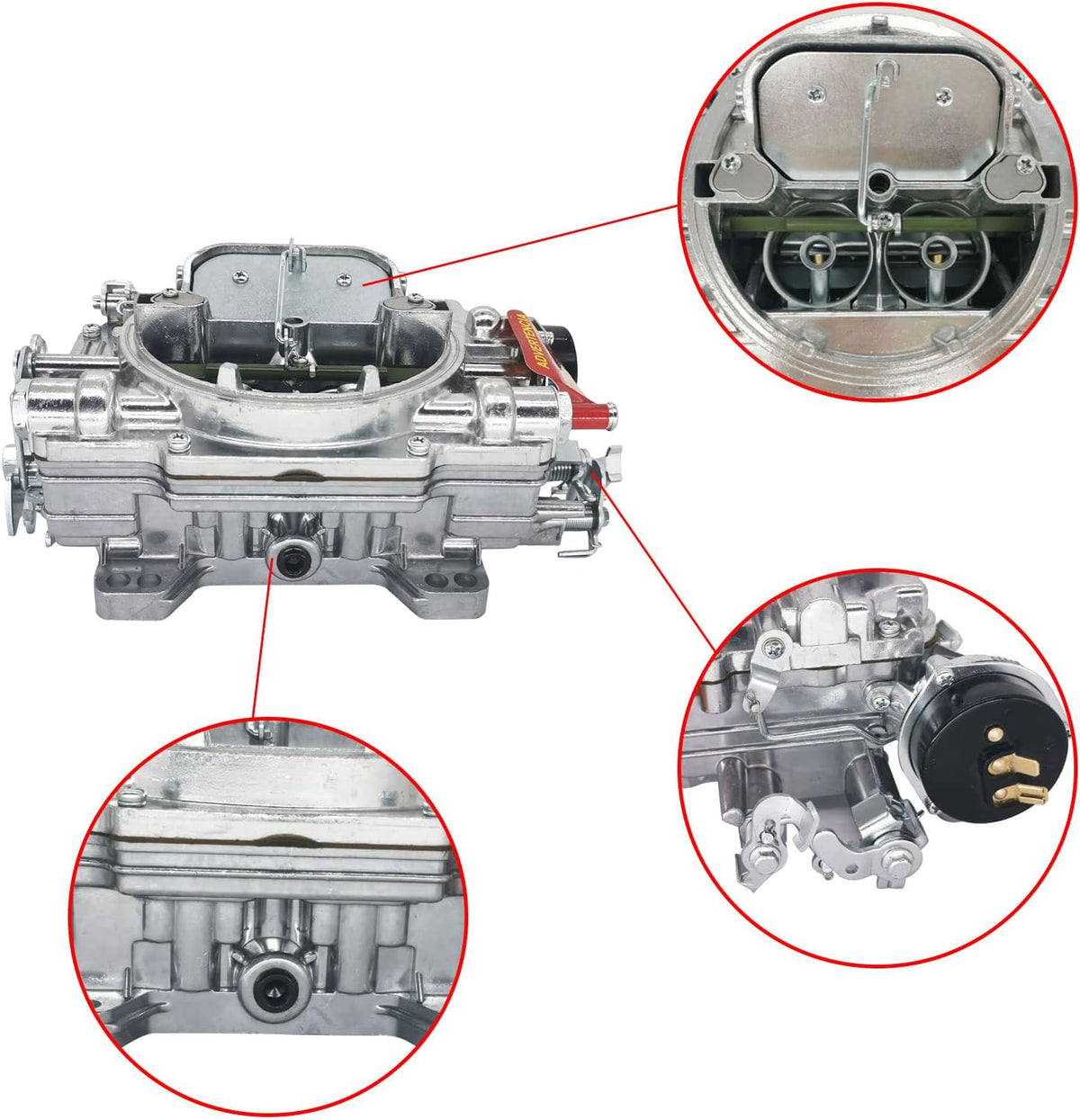 600 CFM 4 Barrel Carburetor with Manual Electric Choke V504523