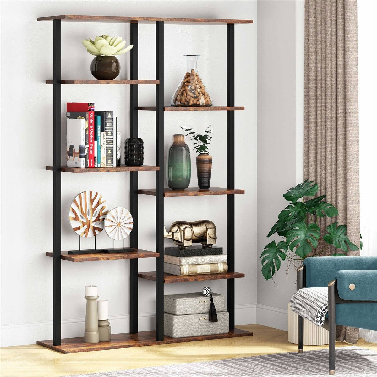 5-Tier Brown Bookcase J879007