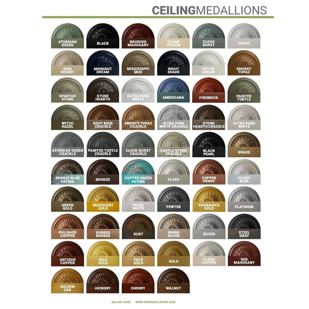 Ceiling Medallion Hand-Painted Pearl White A783934