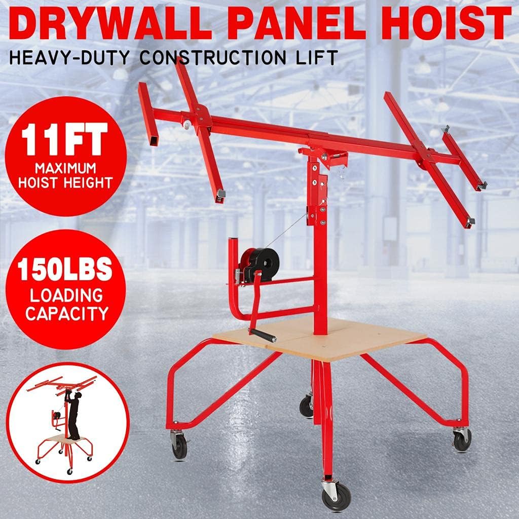 Drywall Lift Rolling Panel Hoist Jack Lifter 16FT R2219