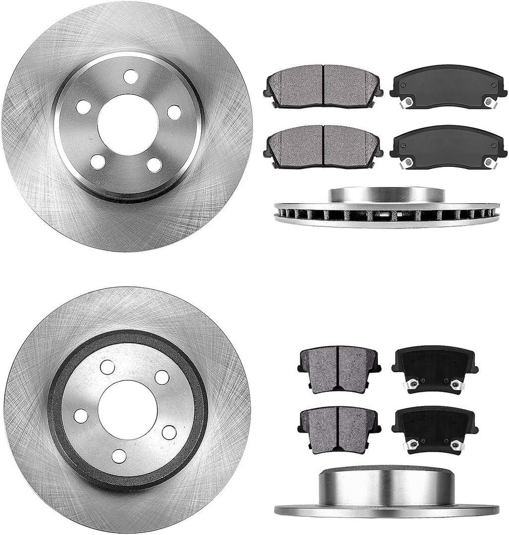 Front and Rear 320 mm 5 Lug Rotors and Metallic Brake Pads J440