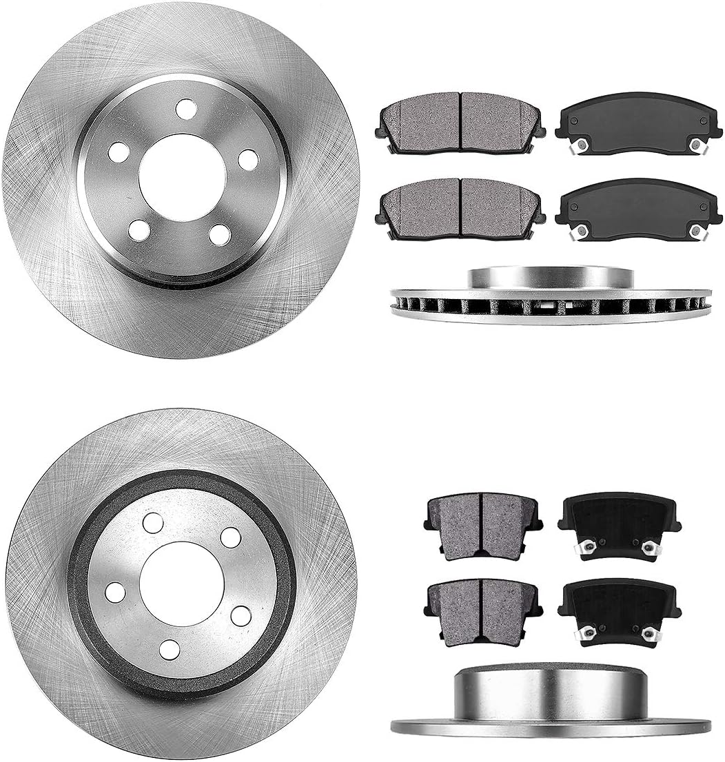 Front and Rear 320 mm 5 Lug Rotors and Metallic Brake Pads J440