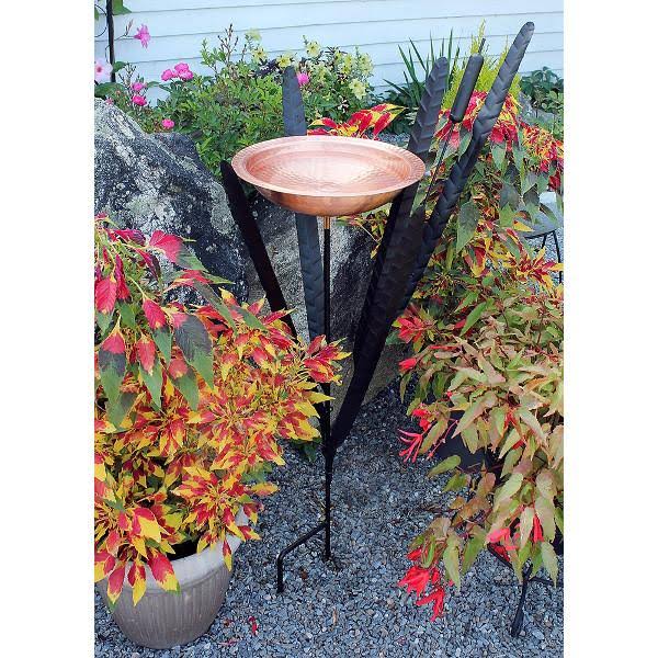 Double Cattail Birdbath K5075