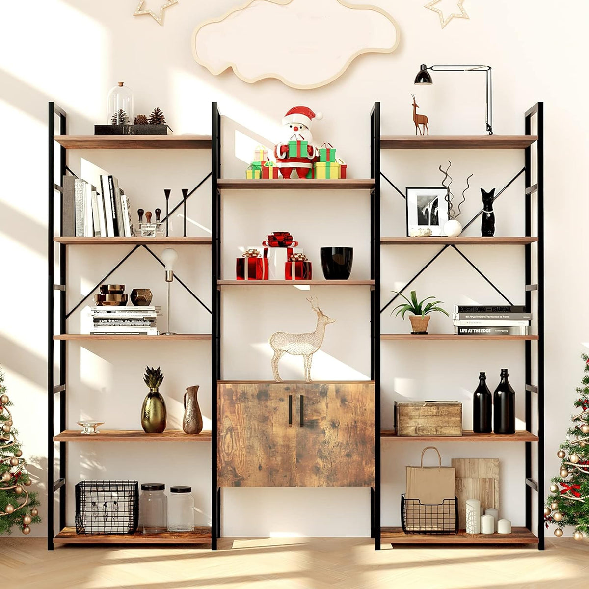 6-Shelf Wood Bookcase H886