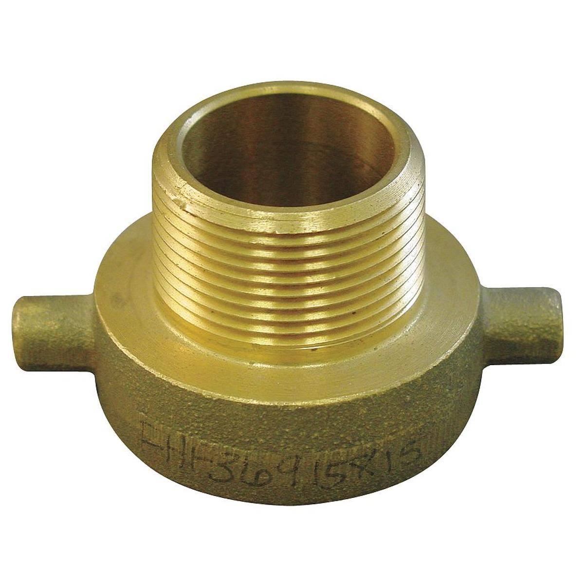 Fire Hose Adapter Pin Lug Brass 2-1/2 in x 4-1/2 in Z628237