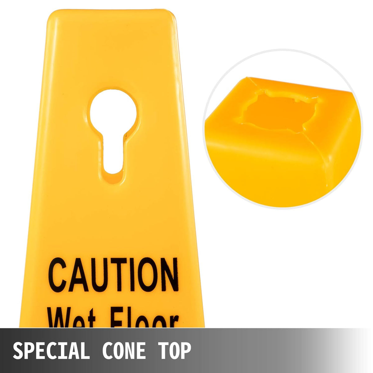 10 Pack 26-Inch Yellow 4 Sided Wet Floor Sign I282