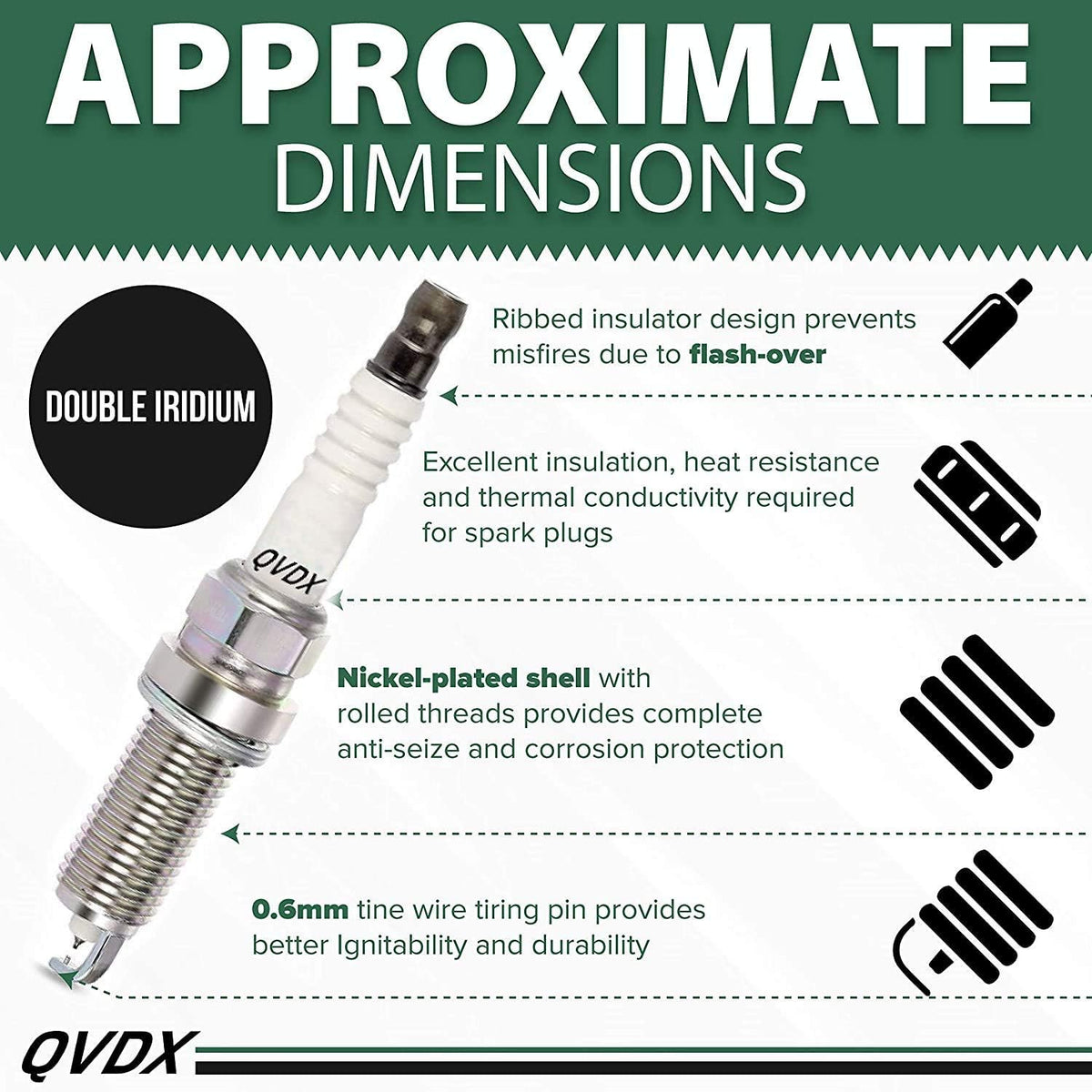 Iridium Spark Plugs and Ignition Coil Pack of 6 K468898