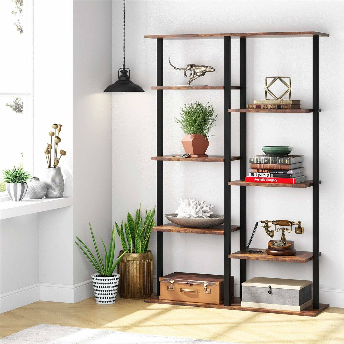 5-Tier Brown Bookcase J879007
