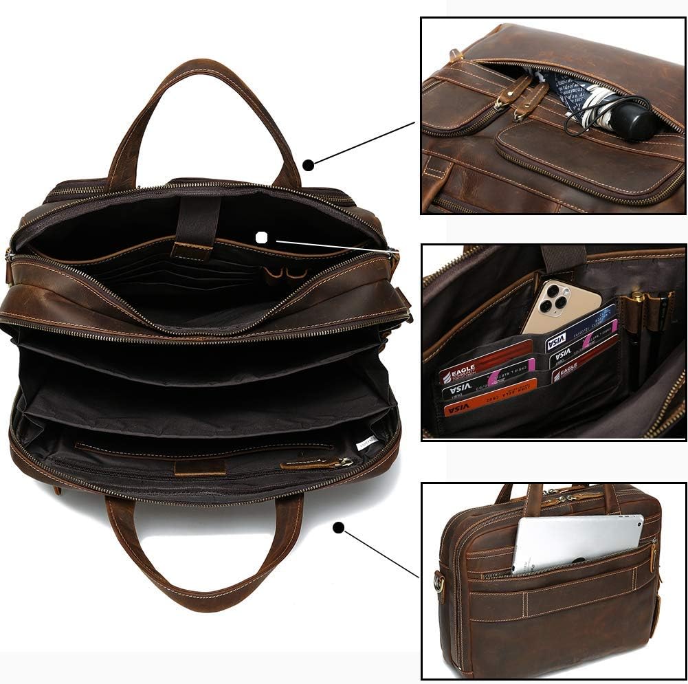 Vintage Leather 15.6 Laptop Messenger Bag A92828