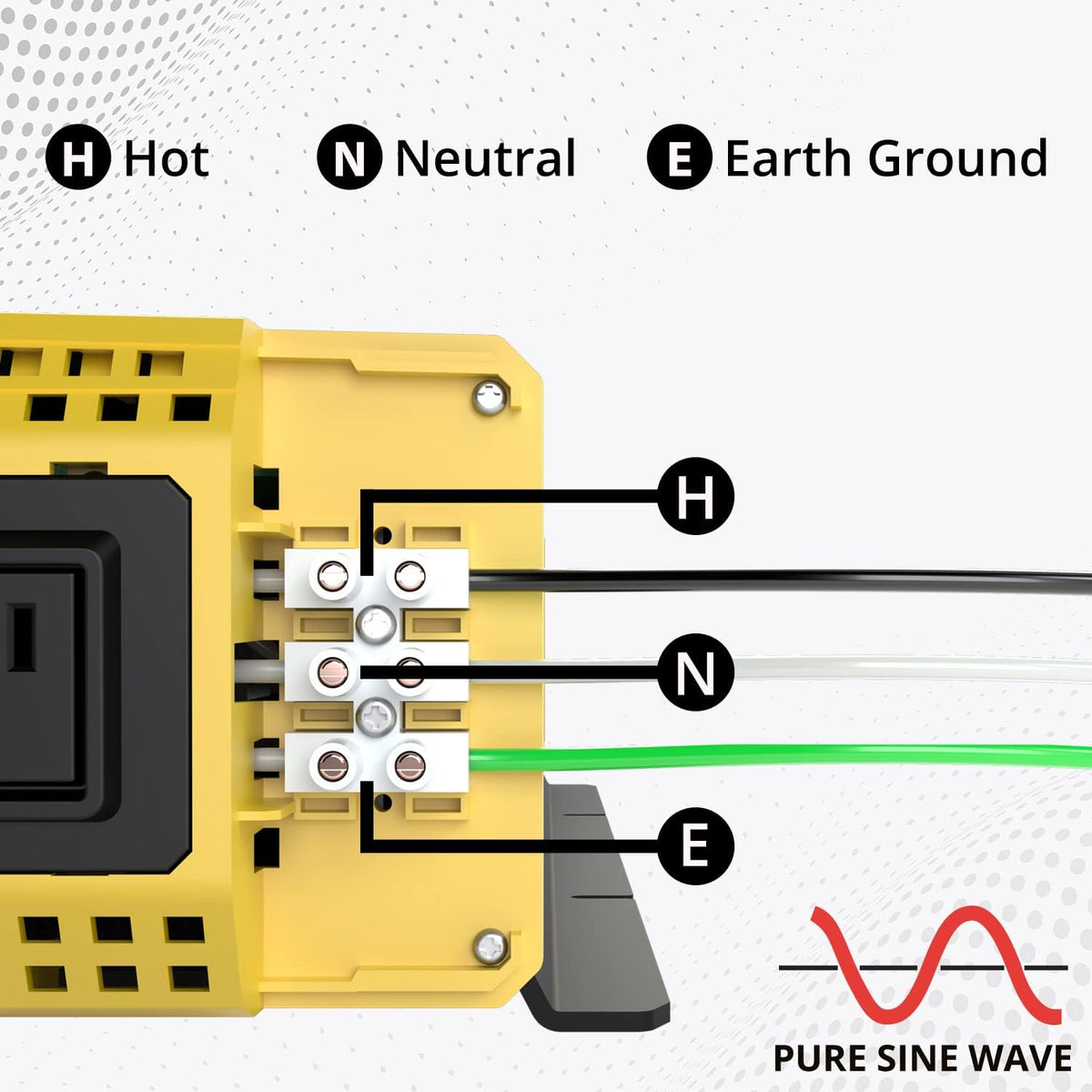 1500 Watt 12V Pure Sine Inverter with Dual AC Outlets & USB L710