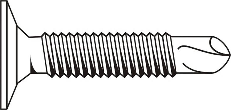#10-24 x 1 1/2 Coarse Thread Self Drilling Screw Phillips Wafer Head Black Zinc Plated D53171