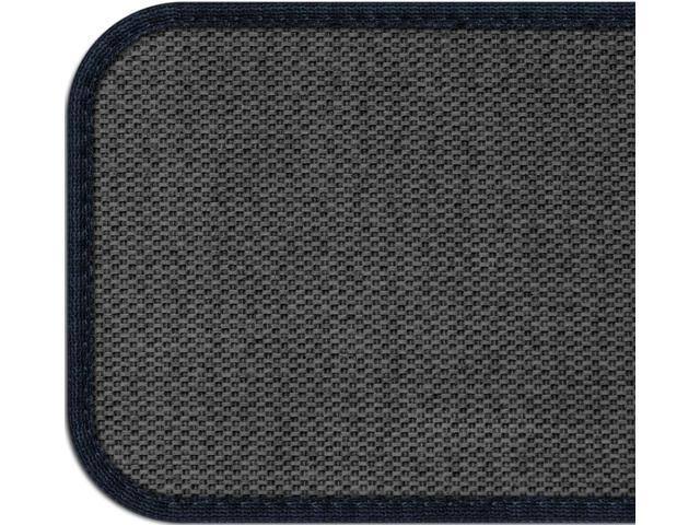 Set of 15 Skid-Resistant Carpet Stair Treads Navy Blue Z592876