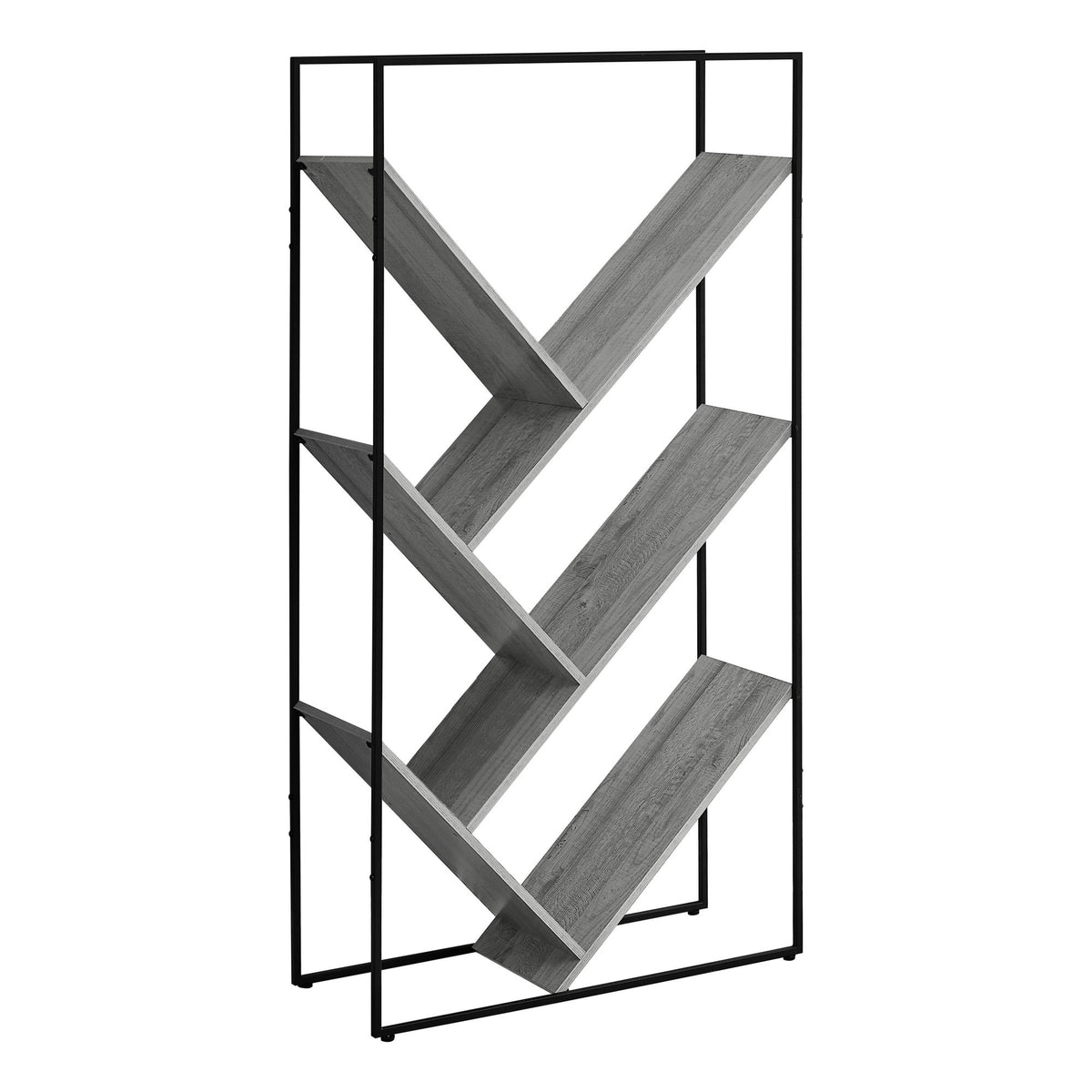 Grey Black Metal Bookcase W954860