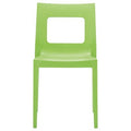 Tropical Green Stacking Patio Dining Side Chair Set of 2 S446