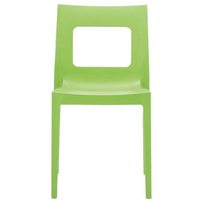 Tropical Green Stacking Patio Dining Side Chair Set of 2 S446