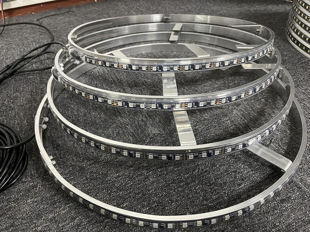 17.5'' LED Wheel Ring Lights Bluetooth Controlled 4 Lights E770145