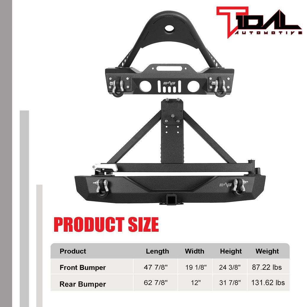 Front and Rear Bumper with Tire Carrier F8397