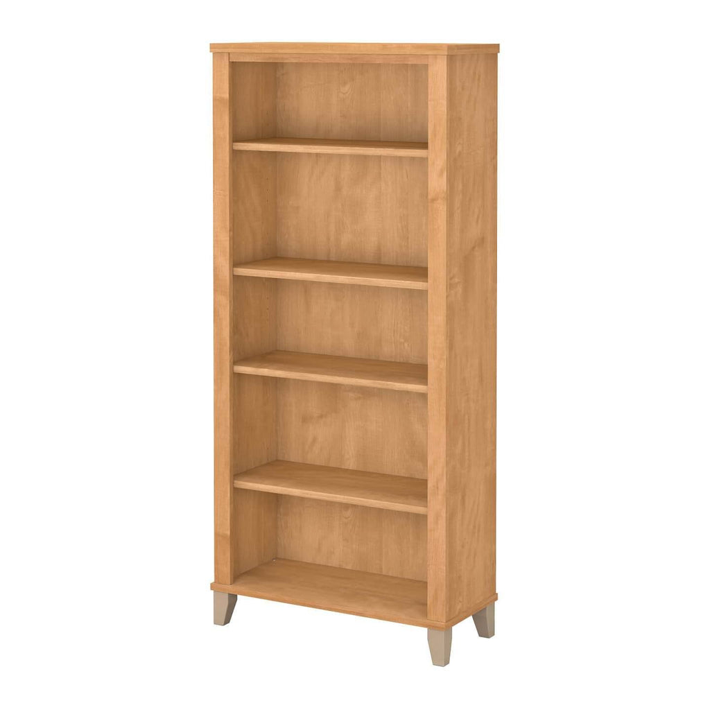 White 5 Shelf Bookcase G54103