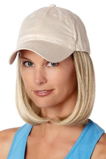Baseball Cap with Hair Beige T16674