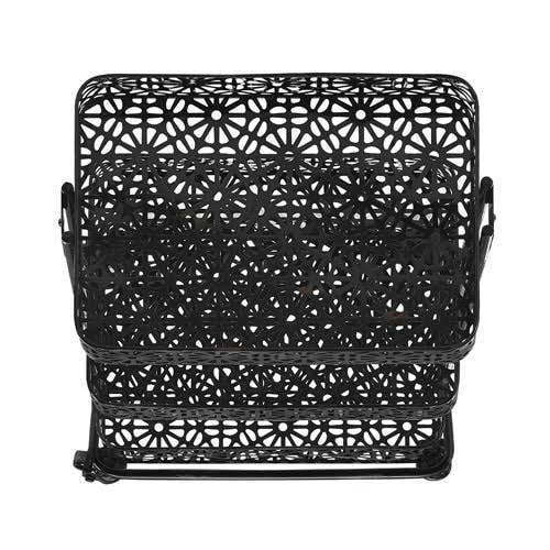 Black Metal Three Tier Cart V392644